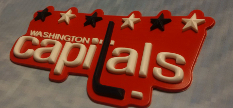 3D Capitals Hockey Helmet Decals