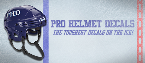 Pro Helmet Decals, the toughest decals on the ice!