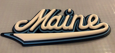 3D Maine Hockey Helmet Decals